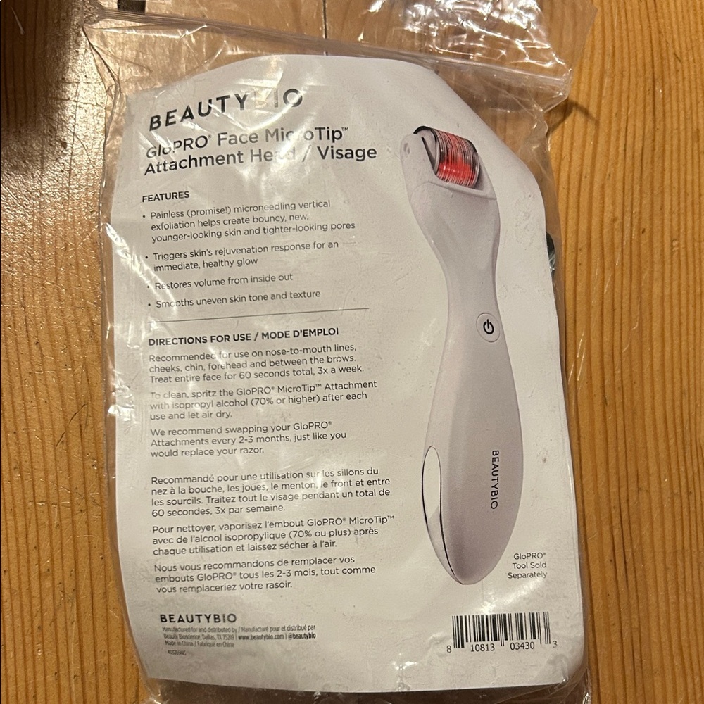BeautyBio GloPRO Face MicroTip Attachment head pack of 3 new in sealed packaging